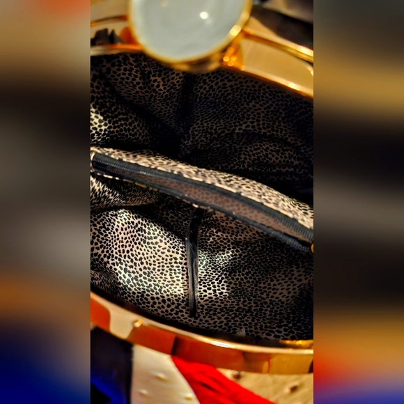 Multi-Color Leather Purse, Basketball 🏀 Shap, w/Handed & Shoulder Strap - Picture 9 of 11